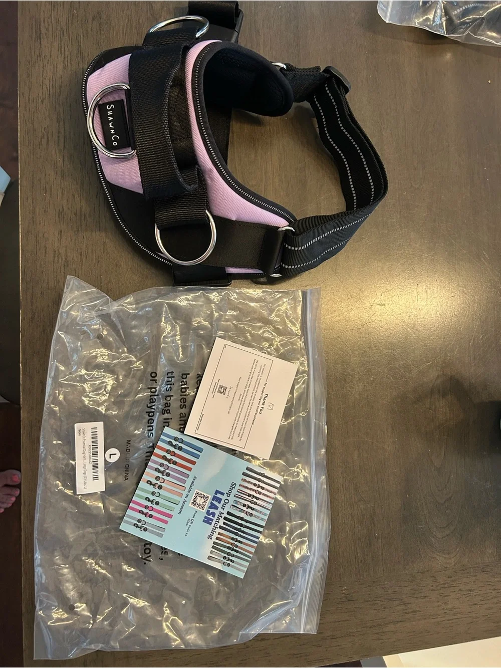 ShawnCo Purple & Black No-Pull Dog Harness